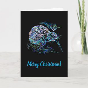 CUSTOMIZABLE XMAS KIWI SANTA CARD