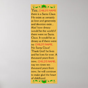 CUSTOMIZABLE Yes! There is a Santa Claus poster! Poster