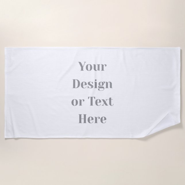 Customizable Your Design or Text Here Personalized Beach Towel (Front)