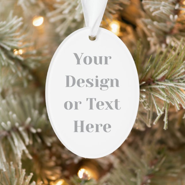 Customizable Your Design or Text Here Personalized Ornament (Tree)