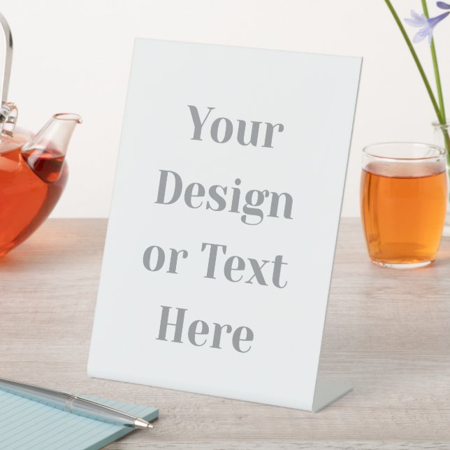 Customizable Your Design or Text Here Personalized Pedestal Sign (In SItu)