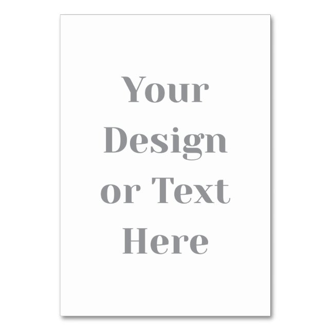 Customizable Your Design or Text Here Personalized Table Number (Front)