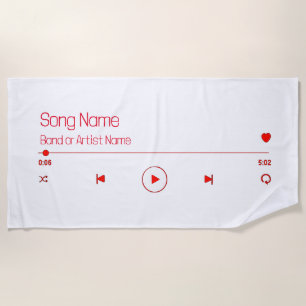 Customizable Your Favorite Music Beach Towel