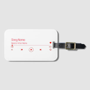 Customizable Your Favorite Music Luggage Tag
