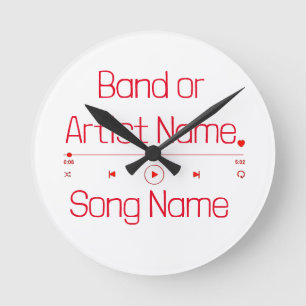 Customizable Your Favorite Music Round Clock