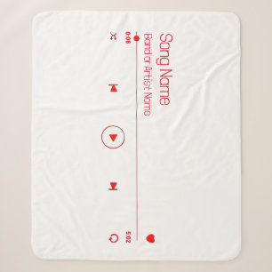 Customizable Your Favorite Music Sherpa Blanket