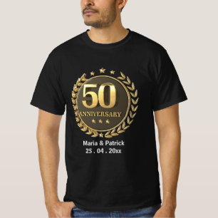 Customize 50th Golden Anniversary Gift Men Women   T-Shirt