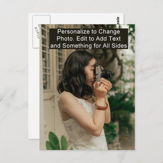 Customize Add Name Photo or Artwork Postcard (Front/Back)