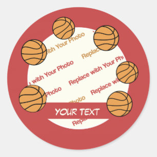CUSTOMIZE Basketball -- Photo and Text Stickers