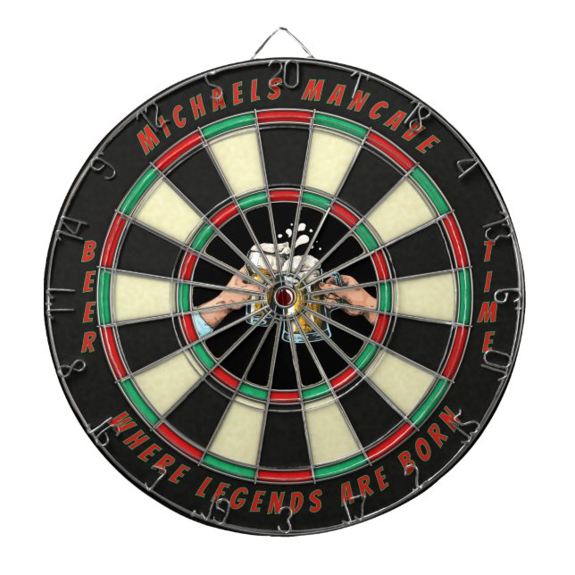 Customize Beer Themed Mancave  Dartboard (Front)