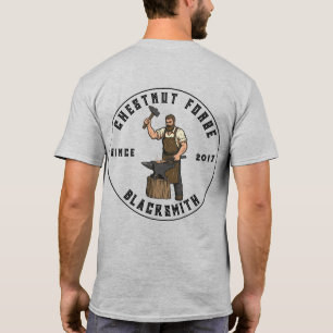 Customize Blacksmith Forge Ironworks Shop Business T-Shirt