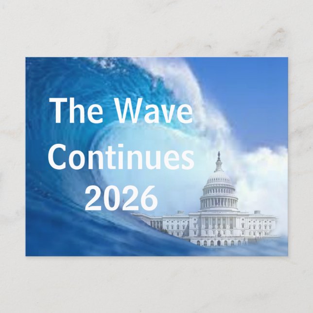 Customize Blue Wave Election 2026 Postcard (Front)