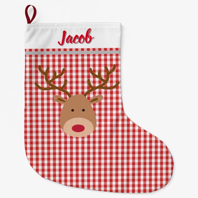 Customize Christmas Stocking - Rudolph (Front)