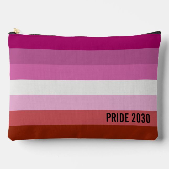 Customize Cosmetic / Toiletry Bag - Lesbian Pride  (Front)