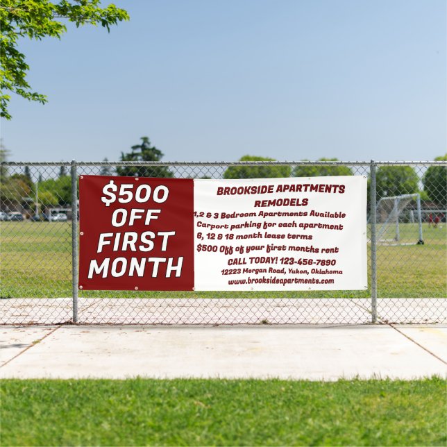 Customize Detailed Apartments For Rent $500 Off Fi Banner (Insitu)