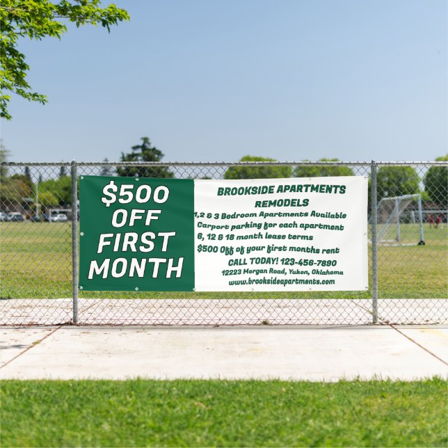 Customize Detailed Apartments For Rent $500 Off Fi Banner (Insitu)