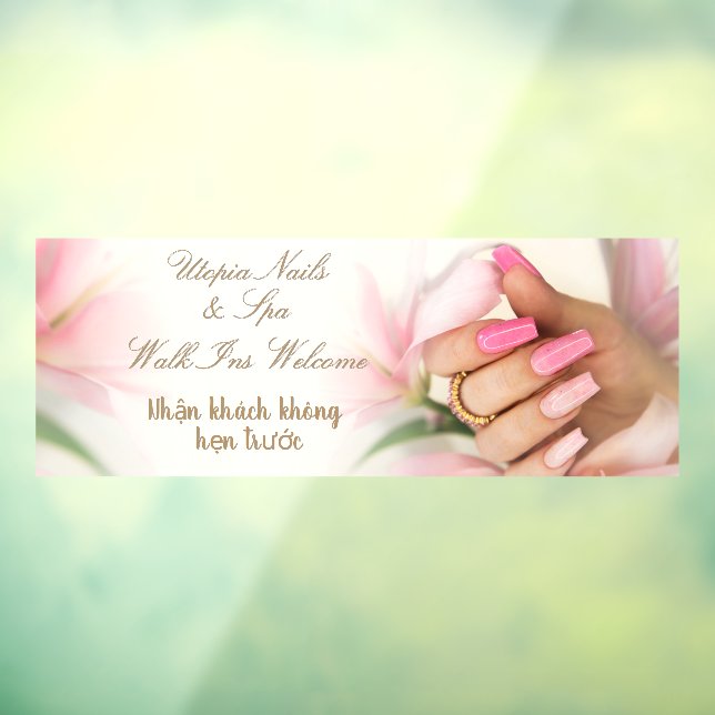 Customize English Vietnamese Nail Salon Walk Ins  (Sheet 3)