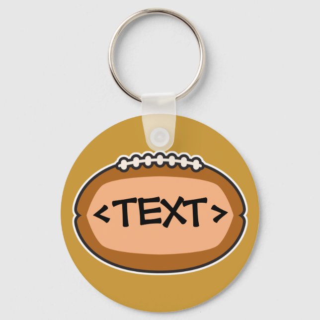 CUSTOMIZE FOOTBALL DESIGN, <TEXT> KEY RING (Front)