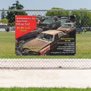 Customize Generic U Pic Em Auto Parts Scrap Yard  Banner