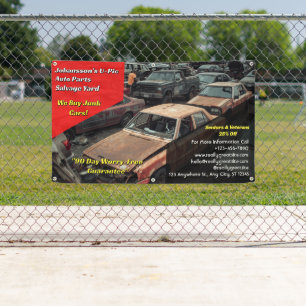 Customize Generic U Pic Em Auto Parts Scrap Yard  Banner