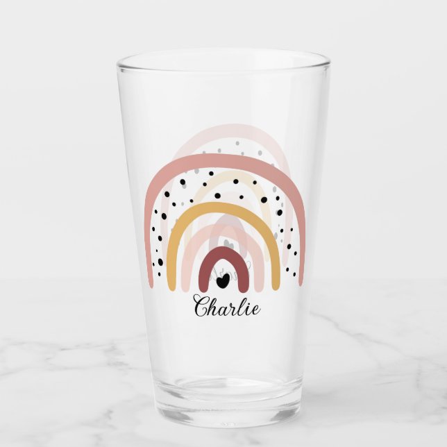 Customize Glassware - Rainbow Salmon Glass (Front)