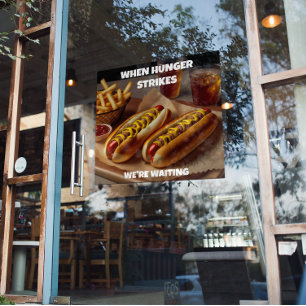 Customize Hotdogs Fries Drink Restaurant Advert Poster