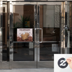 Customize Iced Cappuccino Donut Coffee Shop Promo