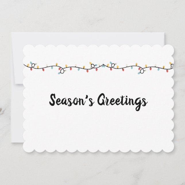 Customize Image, Text & Background | Matte Flat Holiday Card (Front)