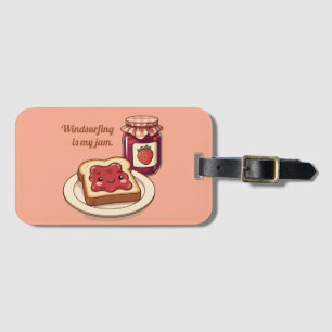 [Customize] is my jam - cute jam and toast cartoon Luggage Tag