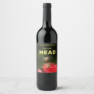 CUSTOMIZE IT. BUZZING BEE DESIGN MEAD Honey Wine Label