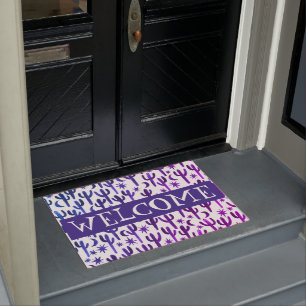 Customize it! WELCOME Night Desert Saguaro Cactus Doormat