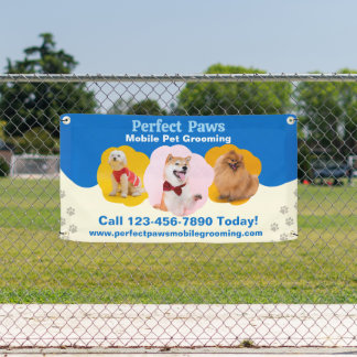 Customize Mobile Pet Grooming Promotional Fence Banner