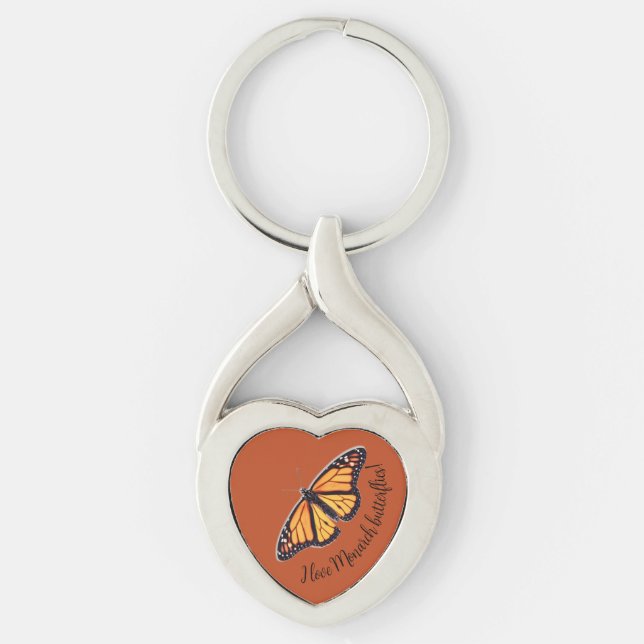 Customize Monarch butterfly Key Ring (Front)