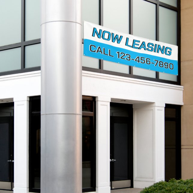 Customize Now Leasing Large Banner (Outside Building)