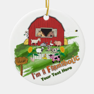 CUSTOMIZE - Online Farming Farmaholic Ornament