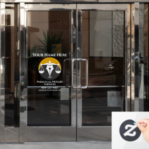 Customize Paralegal Notary Services Business Door