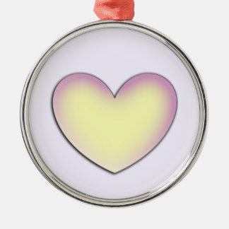 Customize Pastel Heart Metal Ornament