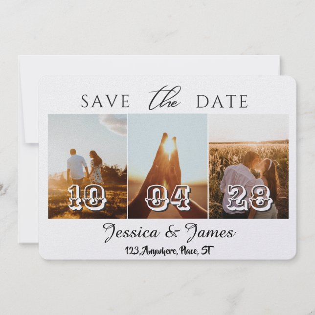 Customize Photo Personalized Save the Date (Front)