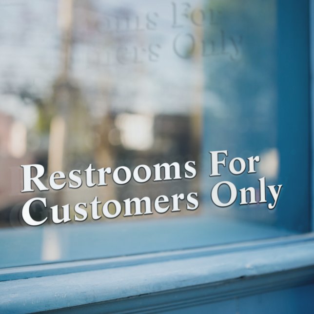 Customize Restrooms For Customers Only White Black (Creator Uploaded)