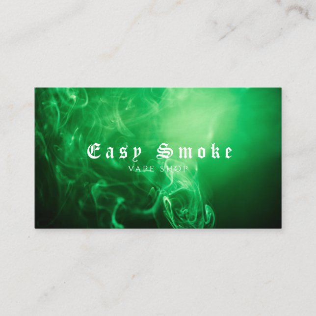 Customize Smoke and Vape Shop Small  Business Card (Front)