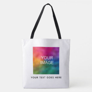 Customize Text Name Image Photo Logo Here Tote Bag