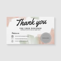 CUSTOMIZE THANK YOU BUSINESS CARD