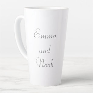 Customize the names, initials and phrase Love Latte Mug