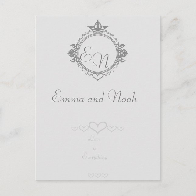 Customize the names, initials and phrase Love Postcard (Front)
