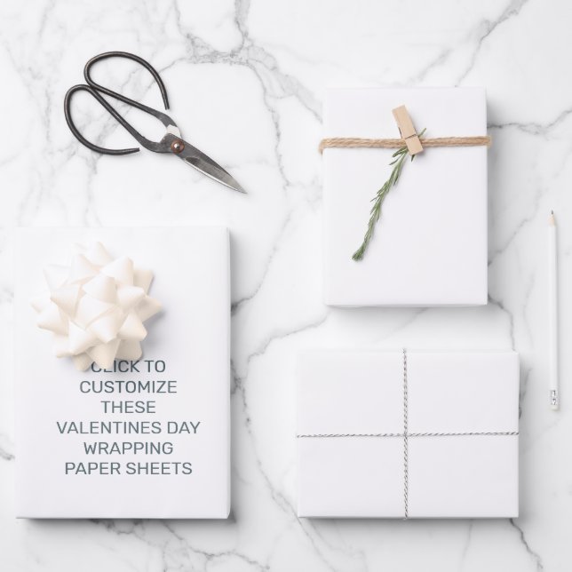 CUSTOMIZE THESE VALENTINES DAY WRAPPING PAPERS PAPER SHEET (Front)