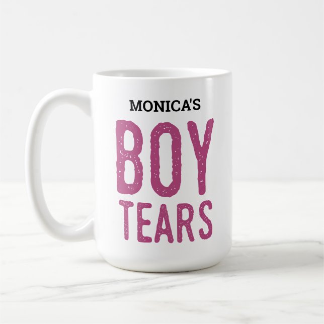 Customize This Boy Tears Coffee Mug (Left)