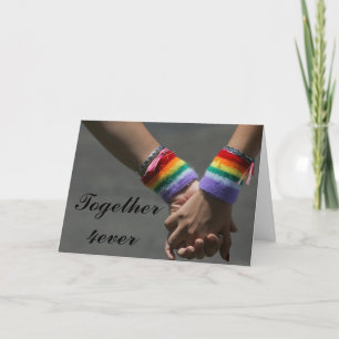 Customize This Cute Lesbian Card - Together 4ever