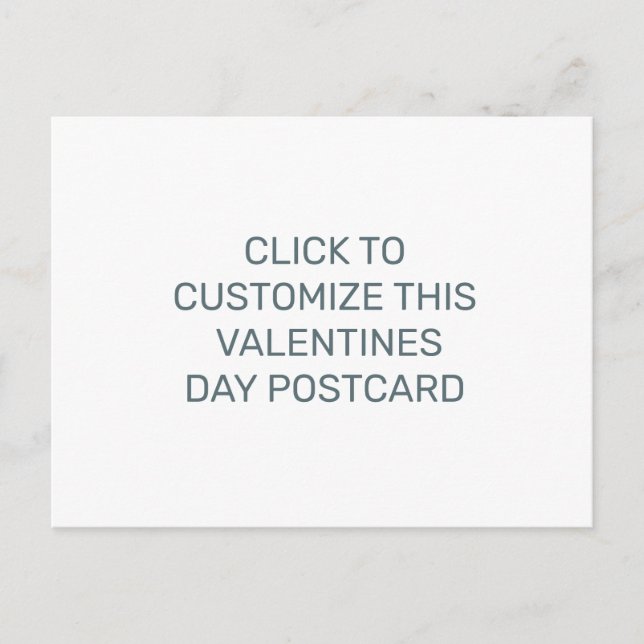 CUSTOMIZE THIS VALENTINES DAY POSTCARD (Front)