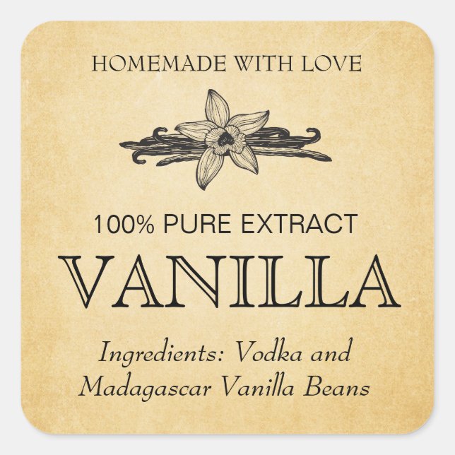 Customize Vanilla Extract label VE005_04sqcu (Front)