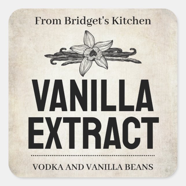 Customize Vanilla Extract label VE011_01sqv2 (Front)